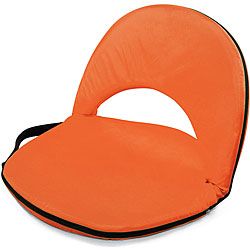 Picnic Time Oniva Portable Orange Recreation Recliner Seat  