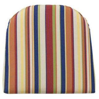 Home Decorators Collection Carnival Stripe Sunbrella Contour Outdoor Chair Cushion DISCONTINUED 0522900120