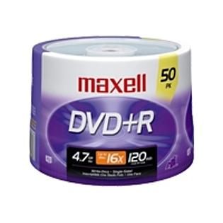 Maxell  DVD+R Blank Media, 50 pk. 4.7GB
