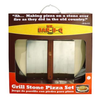 Mr. Bar B Q 3 Piece Grill Stone Pizza Set