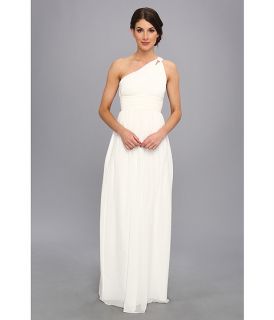 Donna Morgan One Shoulder Strapless Gown   Rachel White Lily