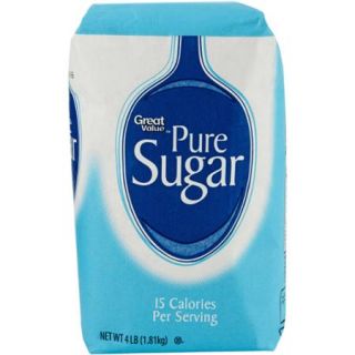 Great Value Pure Cane Sugar, 4 Lb
