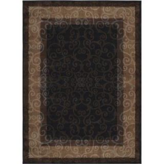 Home Dynamix MELISSA Dark Blue/Brown 3 ft. 9 in. x 5 ft. 2 in. Area Rug 3 HD4752 575