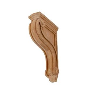 American Pro Decor 10 13/16 in. x 2 1/8 in. x 6 11/16 in. Unfinished North American Solid Cherry Classic Traditional Plain Wood Corbel 5APD10501