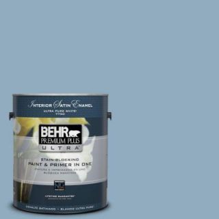BEHR Premium Plus Ultra 1 gal. #BIC 10 Cotton Denim Satin Enamel Interior Paint 775401