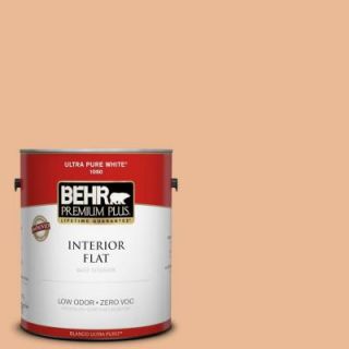 BEHR Premium Plus 1 gal. #280C 3 Fresh Praline Zero VOC Flat Interior Paint 140001