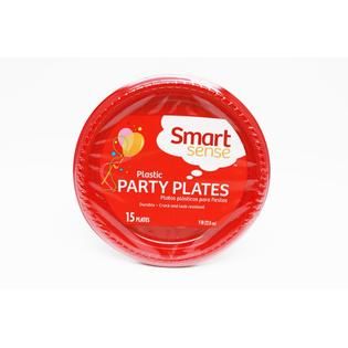 Smart Sense Plastic Party Plates, 15ct 9in   Food & Grocery   Paper