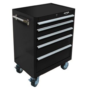Viper Tool Storage  26 5 Drawer 18G Steel Rolling Cabinet, Black
