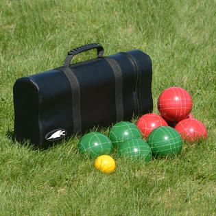 Lion Sports  Best 107 MM Tournament Resin Bocce Set in Tube Case