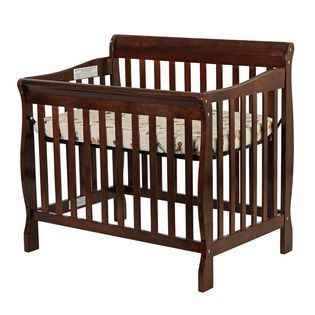 Dream On Me, Aden Convertible 3 in 1 Mini Crib in Espresso