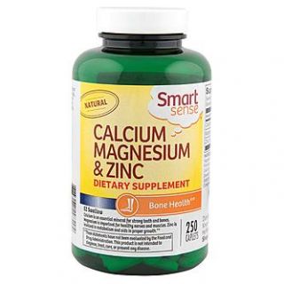 Smart Sense Calcium Magnesium & Zinc Dietary Supplement 250 ct