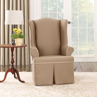 Sure Fit Cocoa Duck Wing Chair Slipcover