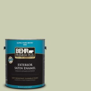 BEHR Premium Plus 1 gal. #BIC 13 Chilled Cucumber Satin Enamel Exterior Paint 905001