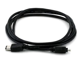 IEEE 1394 FireWire i.LINK DV Cable 6P 4P M/M    6ft (BLACK)