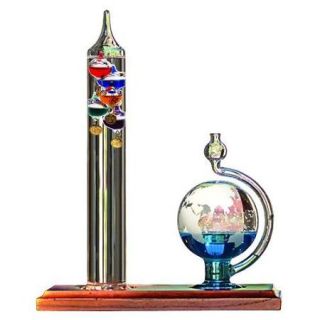 Acurite Glass Galileo Thermometer With Globe Storm Glass   Fahrenheit Reading (00795_2)
