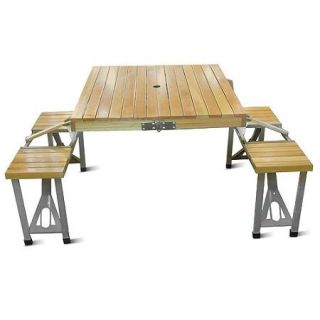 Folding Picnic Table And Four Stools
