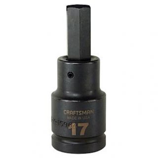 Craftsman 17 mm Easy To Read Impact Socket, Hex Bit Standard 3/4in
