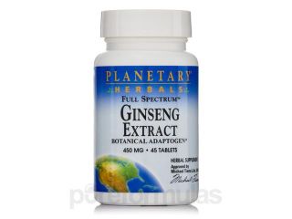 Full Spectrum Ginseng Extract 450 mg   45 Tablets by Planetary Herbals
