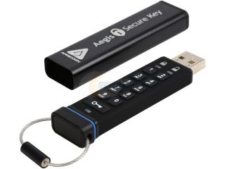 Apricorn Aegis Secure Key 32GB FIPS 140 2 Validated USB 2.0 Flash Drive with PIN Access 256bit AES Encryption Model ASK 256 32GB