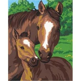 Dimensions 247710 Learn To Paint Paint By Number Kit 8 inch x 10 inch  Pony & Mother
