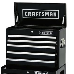 Craftsman  26 in. Wide 5 Drawer Heavy Duty Top Chest, Black