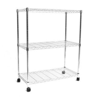 Seville Classics 3 Shelf 30 in. x 14 in. Home Wire Shelving System SHE14303B