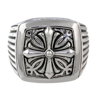 Oliveti Titanium Mens Ring with Resin Inlay and Cubic Zirconia (9mm)