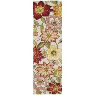 Nourison Spring Blossom Ivory 2 ft. 3 in. x 8 ft. Rug Runner 104311