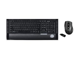 iHome IH K225LB Black 103 Normal Keys USB Wireless Slim Multimedia Keyboard and Laser Mouse