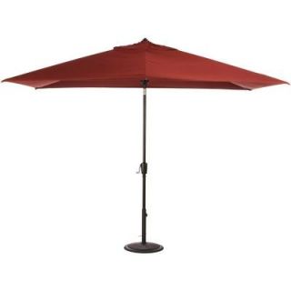 Home Decorators Collection 10 ft. Auto Tilt Patio Umbrella in Henna Sunbrella with Black Frame 1549130150