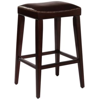 Christopher Knight Home Lopez Backless Brown Leather Counterstools