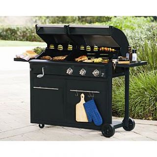 Kenmore 3 Burner Charcoal/Gas Combo Grill   Chrome   Outdoor Living