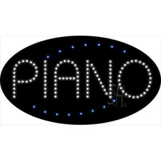 Sign Store L100 1757 Piano Animated LED Sign, 27 x 15 x 1 inch
