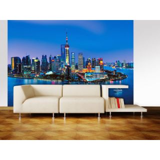 Brewster Home Fashions Ideal Décor Shanghai Skyline Wall Mural