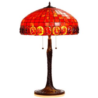 Tiffany style 2 light Bronze Table lamp   13278740  