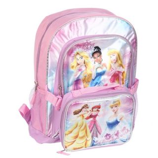 Disneys Princesses 16 inch Backpack with Lunch Tote  