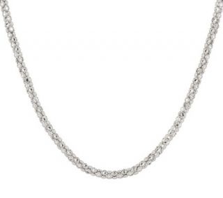 Silver Style Diamond Cut 20 Sterling Silver Necklace —