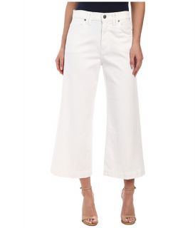 7 for all mankind cullotte w trouser hem in runway white runway white