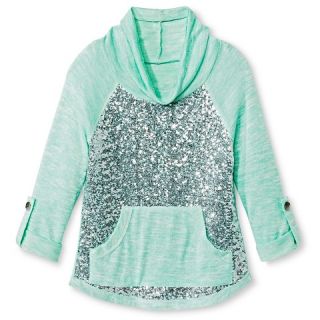 Girls Miss Chievous Sequins Pullover Mint