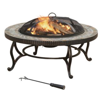 Pleasant Hearth Outdoor Natural Slate Fire Pit