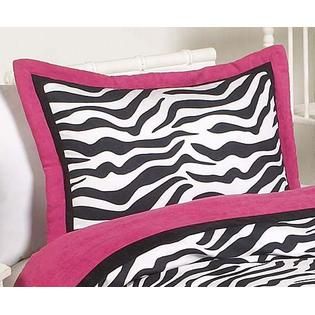 Sweet Jojo Designs  Zebra Pink Collection 3pc Full/Queen Bedding Set