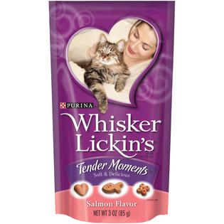 Whisker Lickins Tender Moments Salmon Flavor Cat Treats 3 oz. Pouch