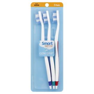 Smart Sense Gem Grip Toothbrushes, Regular, Medium, 3 pack   Health