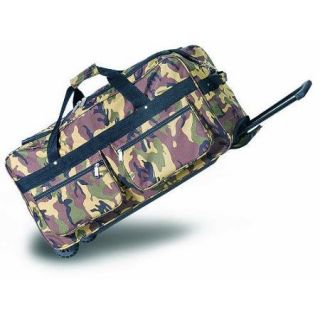 Every Day Carry Large Capacity Heavy Duty Rolling Duffel Bag   Camo