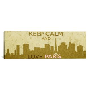 Keep Calm and Love Paris Textual Art on Canvas by iCanvas
