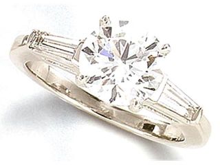 1.61 ct. sparkling diamond wedding ring PLATINUM new