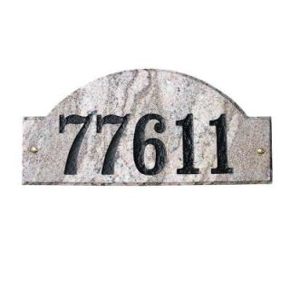 QualArc Ridgecrest Arch Granite Address Plaque in Five Color Natural Stone Color RID 4703FC