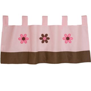 Pam Grace Creations Pams Petals, Pink and Brown Window Valance