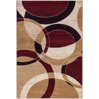 Ottomanson Contemporary Circles Multi 7 ft. 10 in. x 9 ft. 10 in. Area Rug PTR1571 8X10