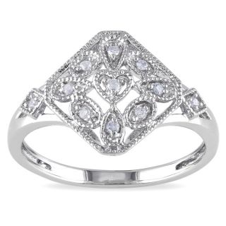 Haylee Jewels Sterling Silver 1/5ct TDW Diamond Cluster Ring (H I, I2